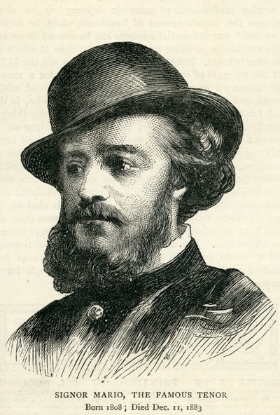 Signor Mario, Illustration for the Graphic, 22 December 1883 by English School